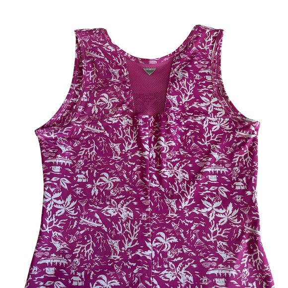Columbia PFG Freezer III Fuchsia Tropical Print Sleeveless Dress Womens XS - Picture 8 of 9